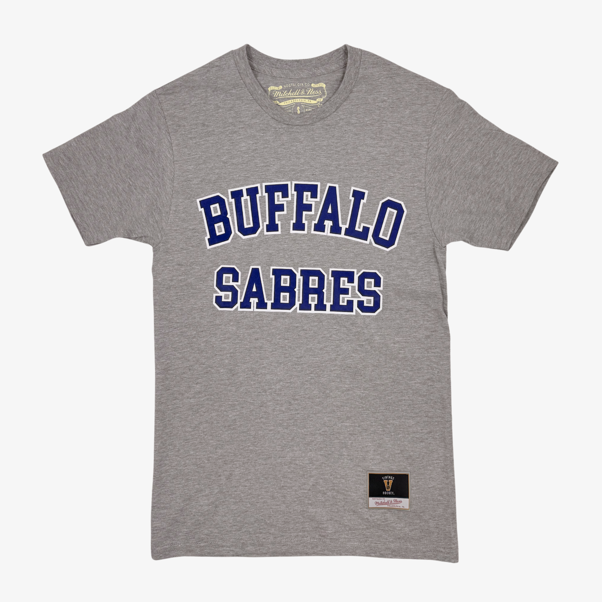 Mitchell & Ness Buffalo Sabres Wordmark Gray T-Shirt