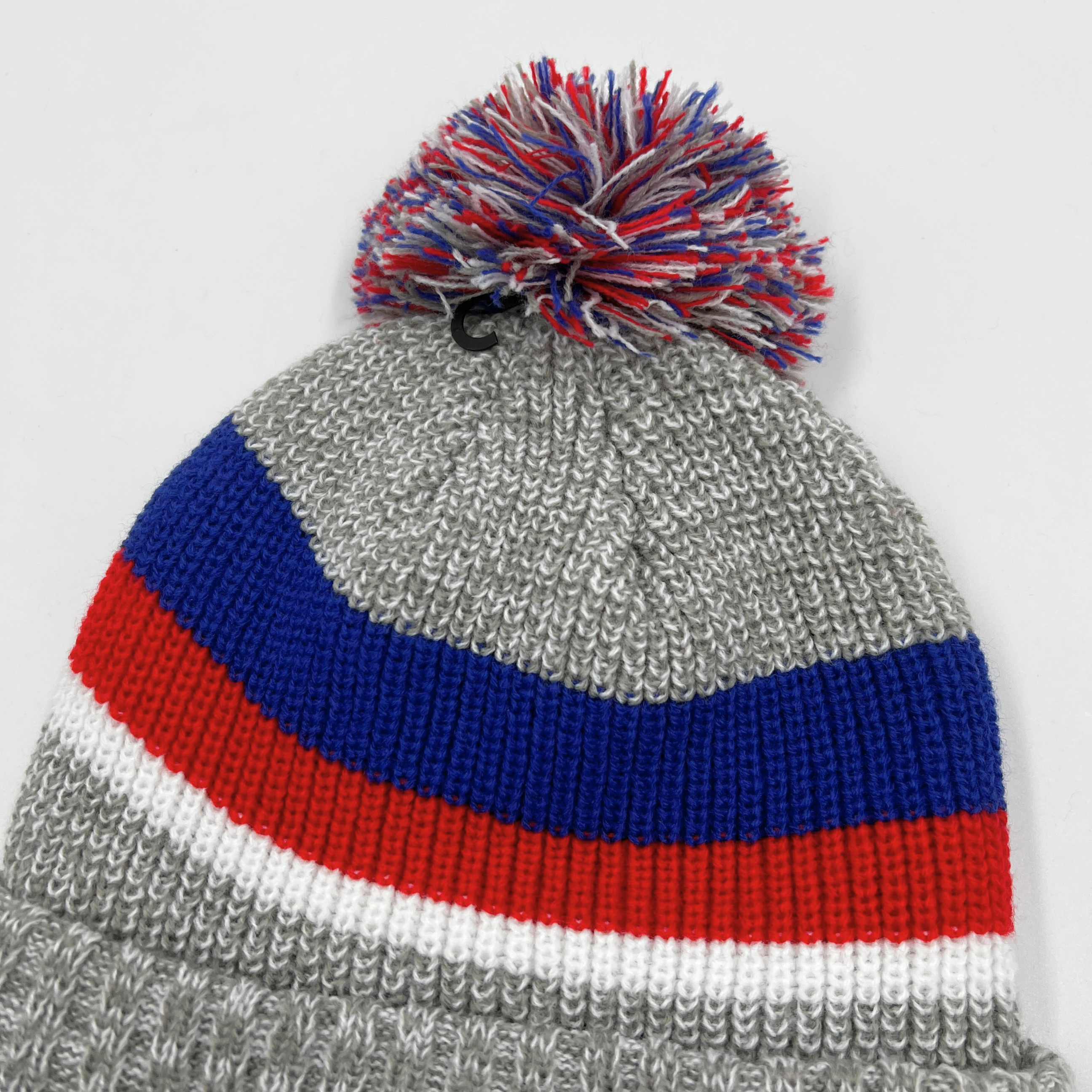 Youth New Era Buffalo Bills Patch Gray & Royal Knit Hat