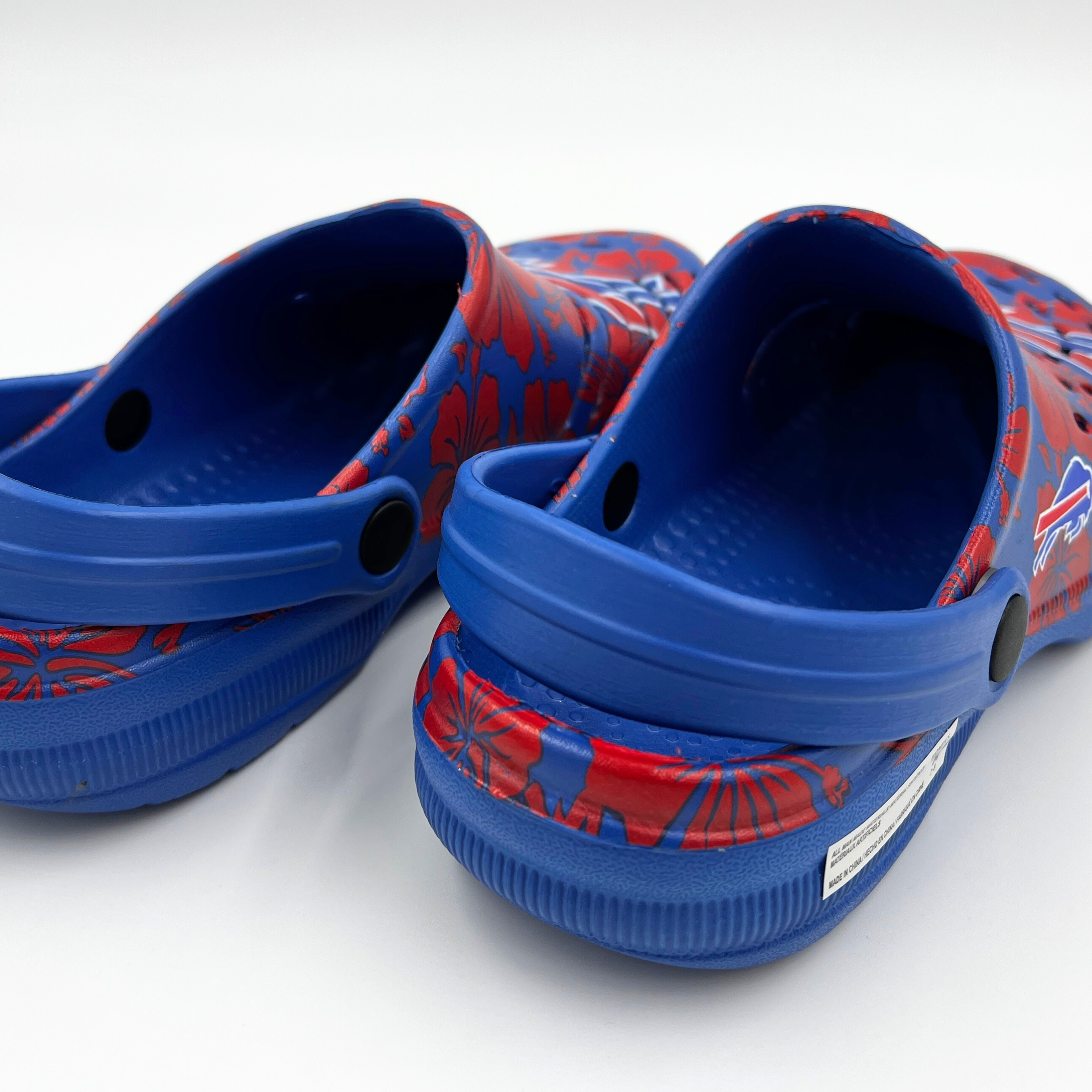 Women's Buffalo Bills Royal Blue With Glitter Clogs