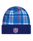 Youth New Era Bills 2024 Sideline Plaid Statement Knit