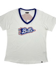 Women's Plus New Era Bills With Retro Logo White Short Sleeve Shirt