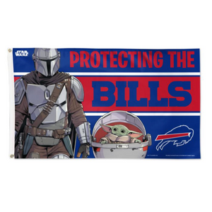 Buffalo Bills x Mandalorian "Protecting the Bills" Star Wars Deluxe Flag