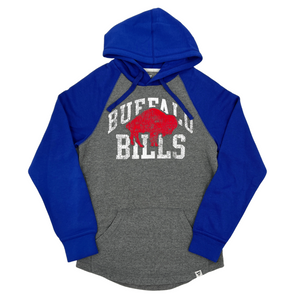 Buffalo Bills Retro Logo Gray & Blue Hoodie