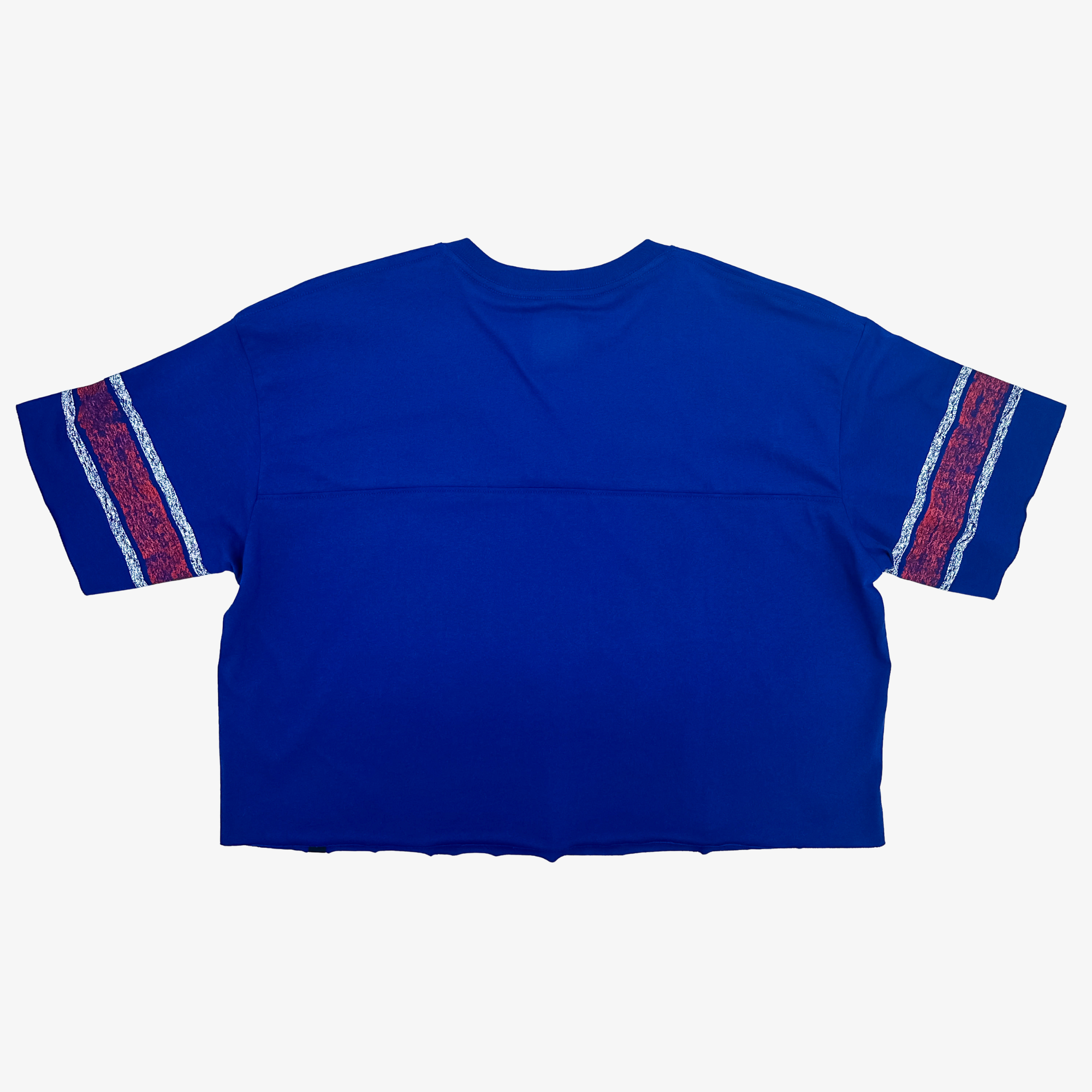 Women's New Era Bills 2026 Sideline Royal Distressed Cropped T-Shirt