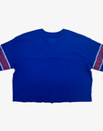 Women's New Era Bills 2026 Sideline Royal Distressed Cropped T-Shirt