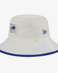 New Era Bills 2026 Training Camp White Short Blue Brim Bucket Hat