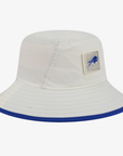 New Era Bills 2026 Training Camp White Short Blue Brim Bucket Hat