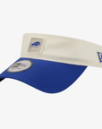 New Era Bills 2026 Training Camp White with Blue Brim Sun Visor
