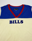 Women's New Era Buffalo Bills Blue & Cream Vintage V-Neck T-Shirt