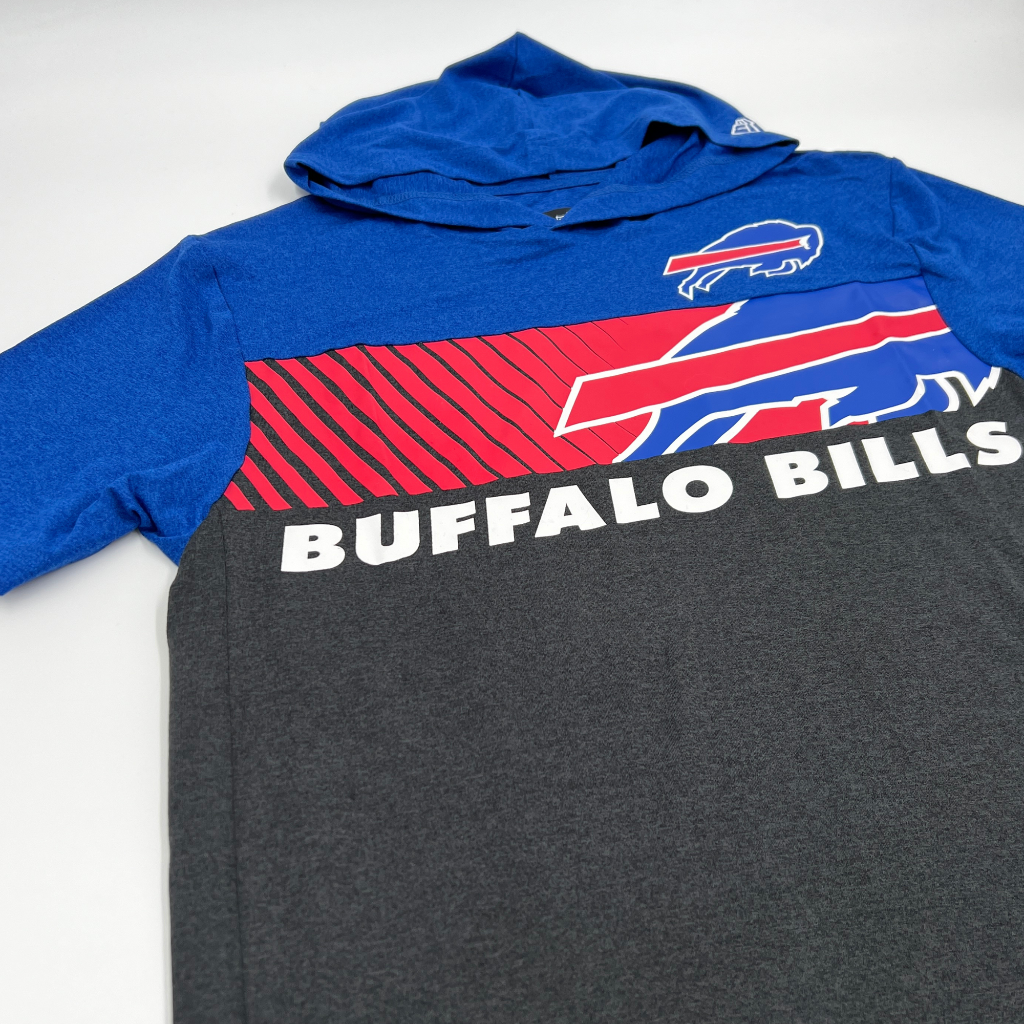 Buffalo Bills Royal &amp; Black Active Short Sleeve Hoodie