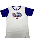 Women's New Era Bills Plaid Wordmark 3rd Down T-Shirt