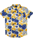 Buffalo Sabres White With Royal & Gold Floral Print Button Up Shirt