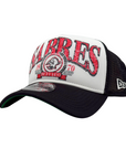New Era 9FORTY Buffalo Sabres Alternate Logo Distressed A-Frame Trucker Hat