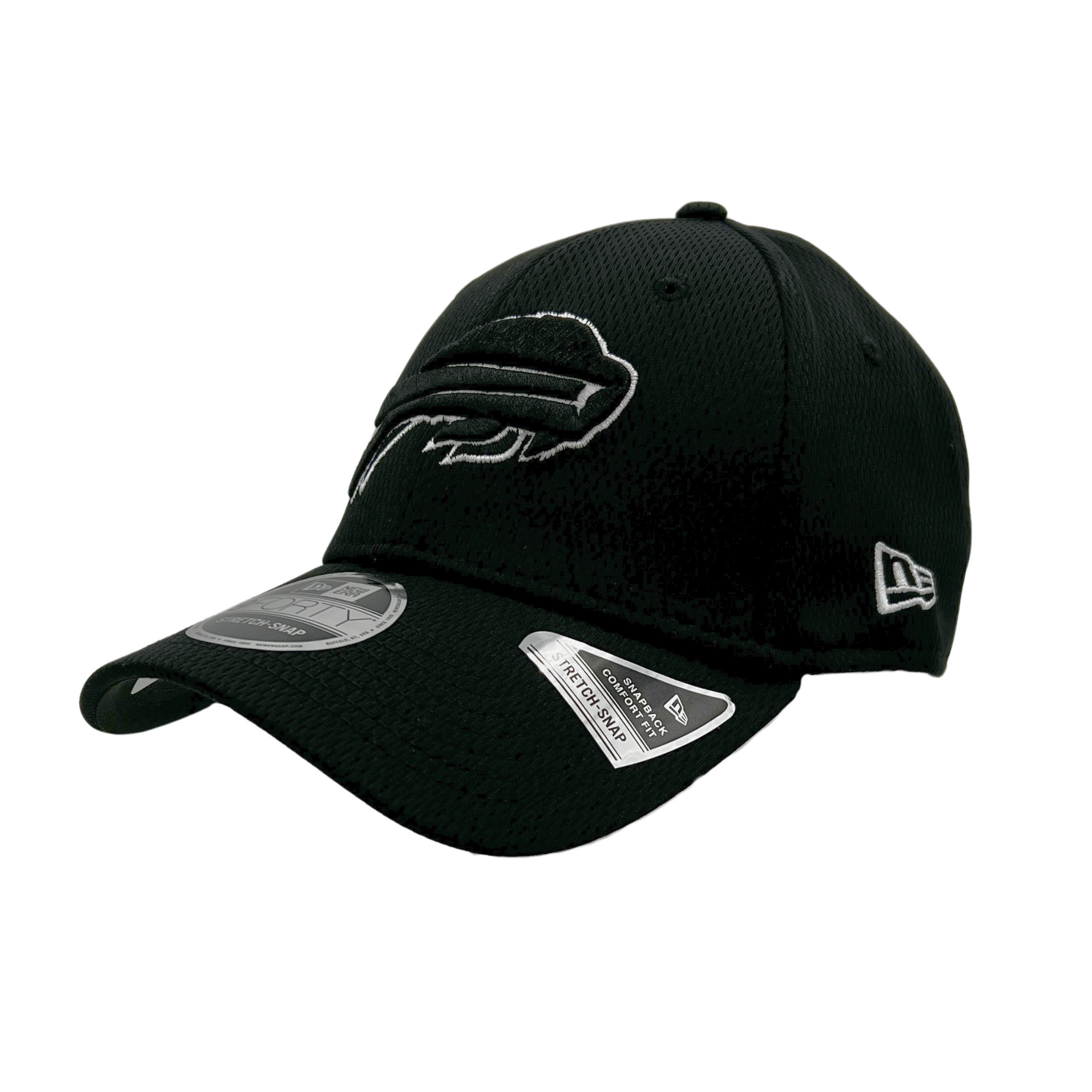 Buffalo Bills 9FORTY Black Tonal Stretch-Snap Hat