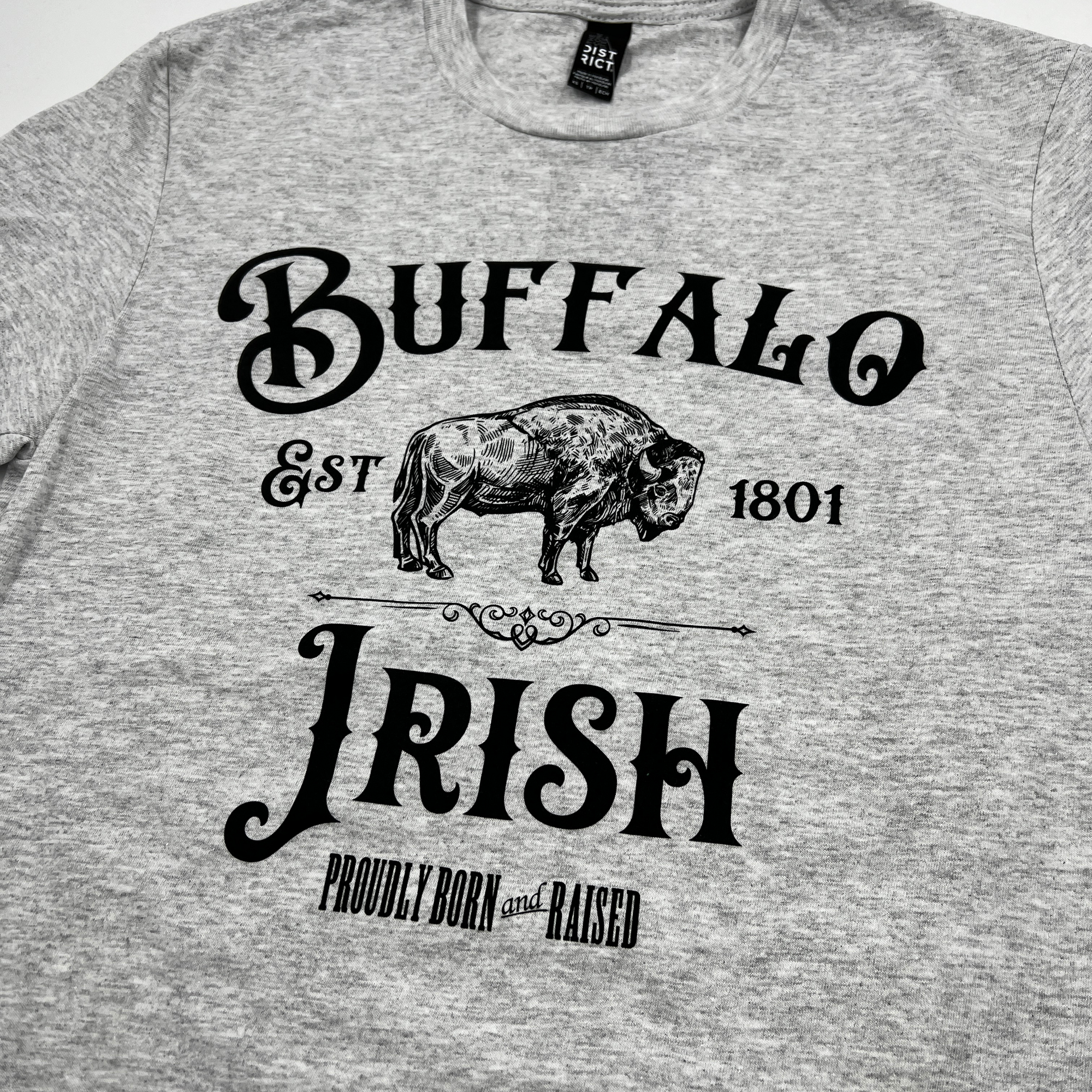 Buffalo Irish Est 1801 Gray Short Sleeve Shirt