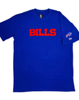 BIG & TALL New Era Bills Embroidered Royal Blue Short Sleeve Shirt