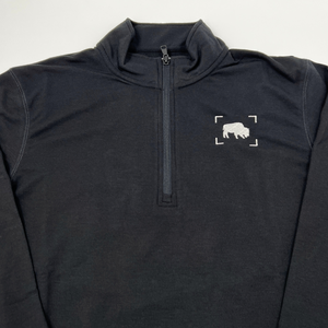 BFLO Black With Embroidered Shutter Buffalo Quarter Zip