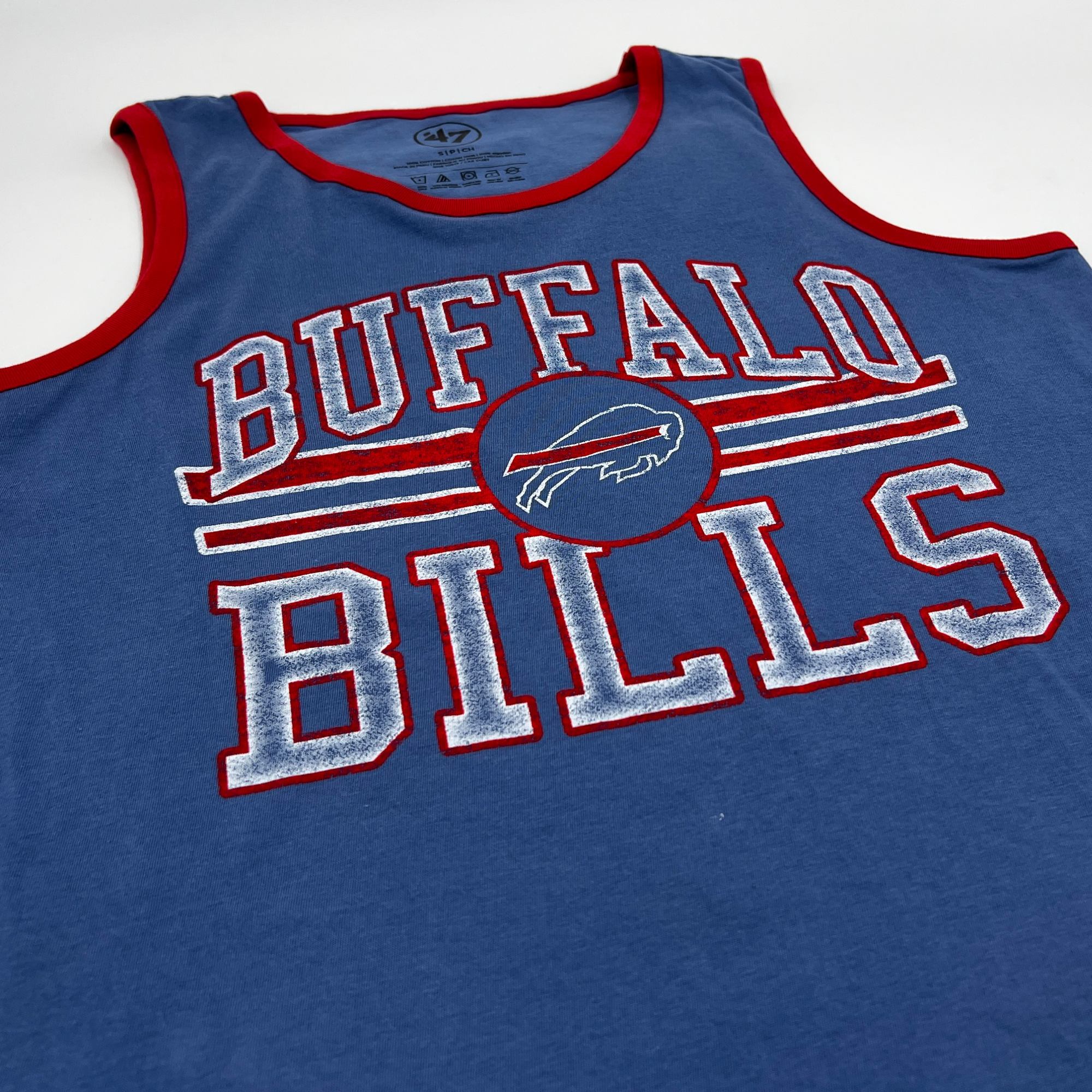&#39;47 Brand Buffalo Bills Charging Buffalo Cadet Blue Tank Top
