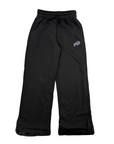 Women's New Era Bills Primary Logo Black Wide Leg Sweatpants