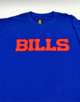 BIG & TALL New Era Bills Embroidered Royal Blue Short Sleeve Shirt