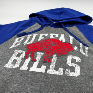 Buffalo Bills Retro Logo Gray & Blue Hoodie