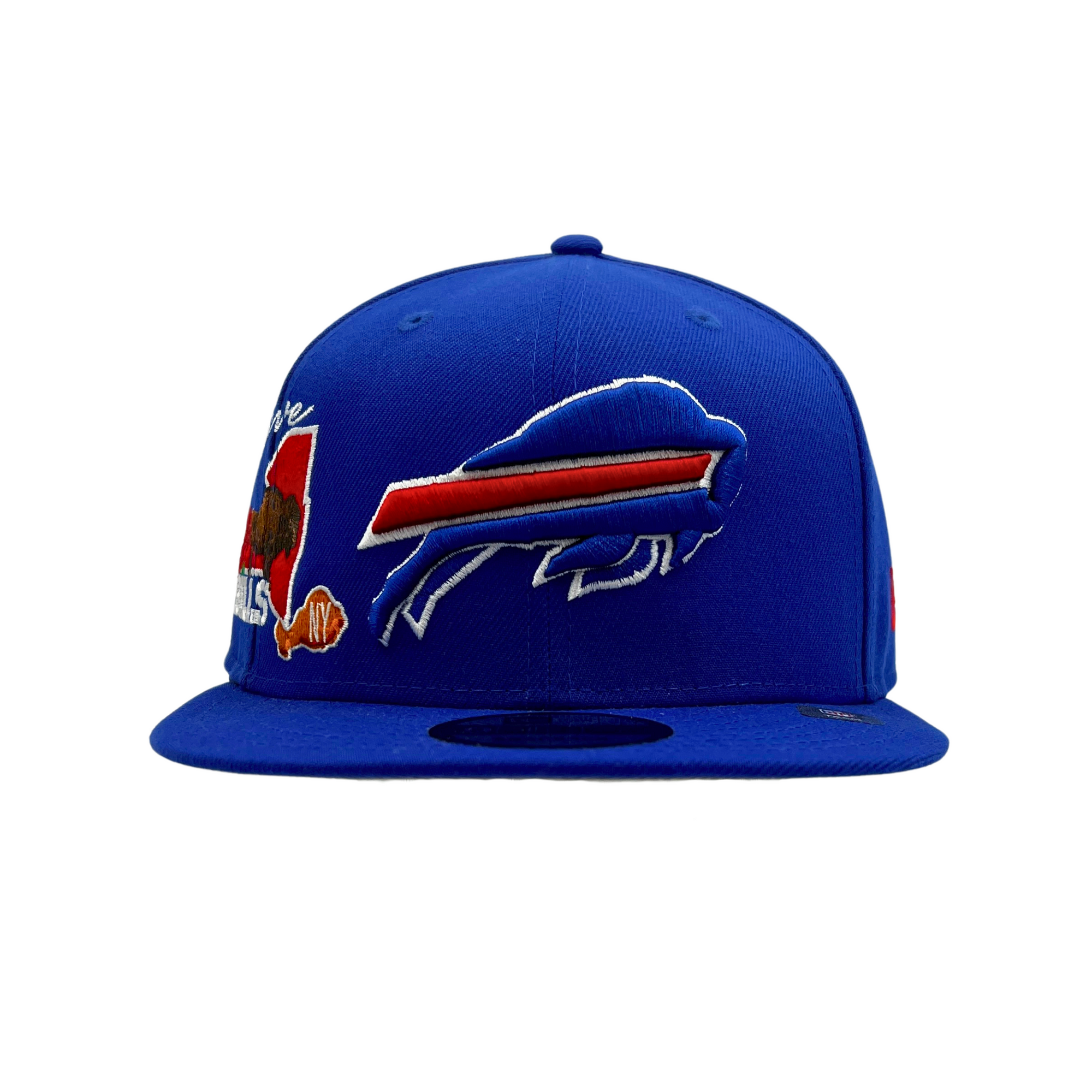 New Era Bills 9FIFTY With State, Bison, & Chicken Wing Icon Royal Hat
