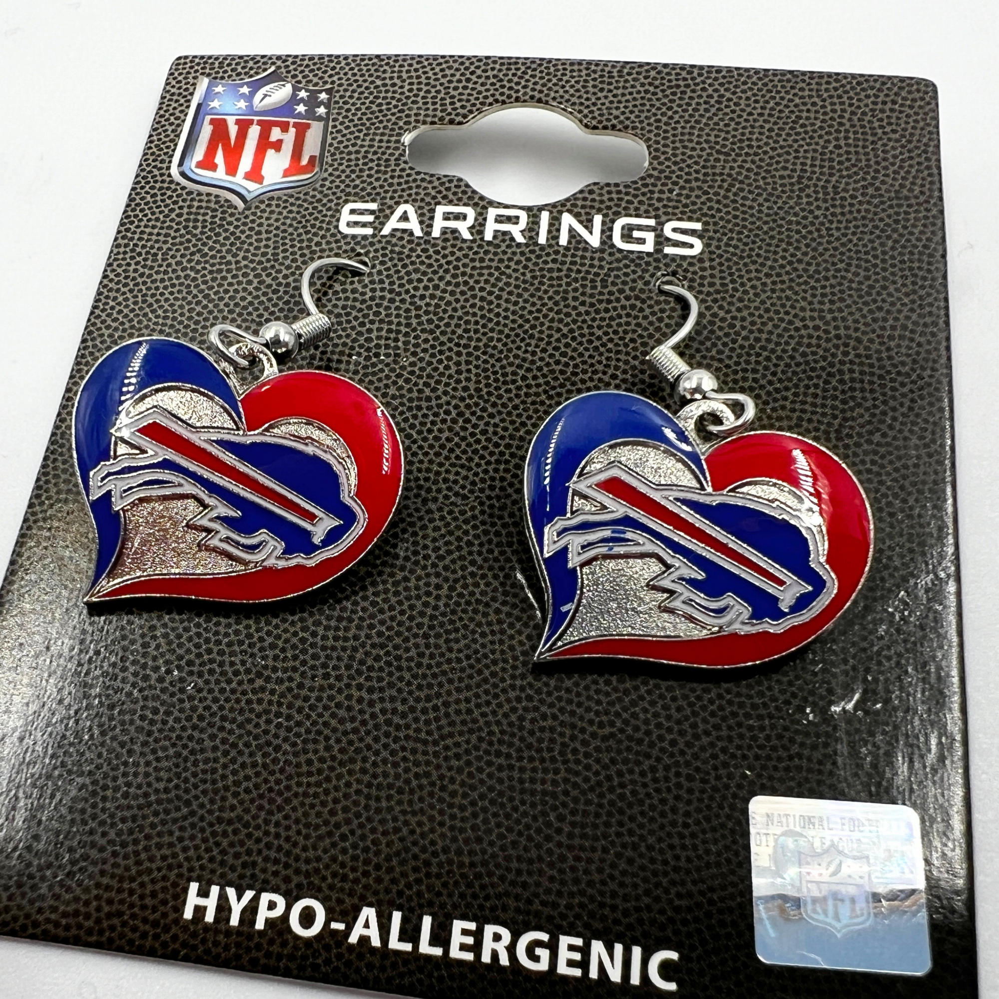 Buffalo Bills Logo In Heart Earrings
