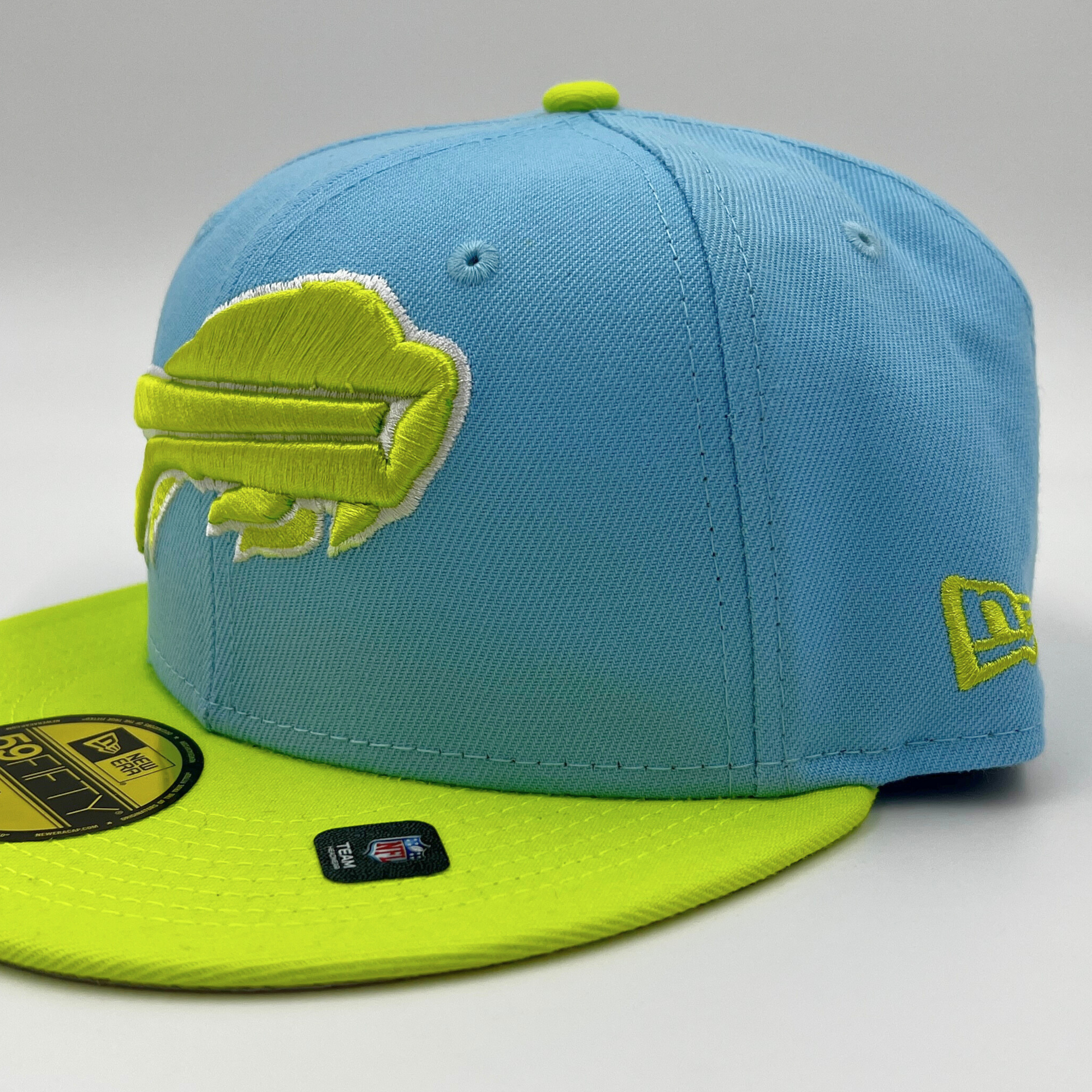New Era Bills 59Fifty Light Blue &amp; Lime 2023 Colorpack Fitted Hat