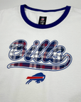 Women's New Era Bills Plaid Wordmark 3rd Down T-Shirt