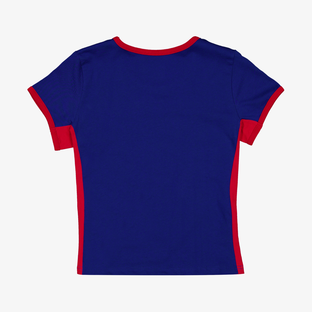 New Era Women's Buffalo Bills Royal &amp; Red Cropped Ringer T-Shirt