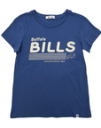 Women's '47 Brand Bills Cadet Blue and Cream Short Sleeve Shirt