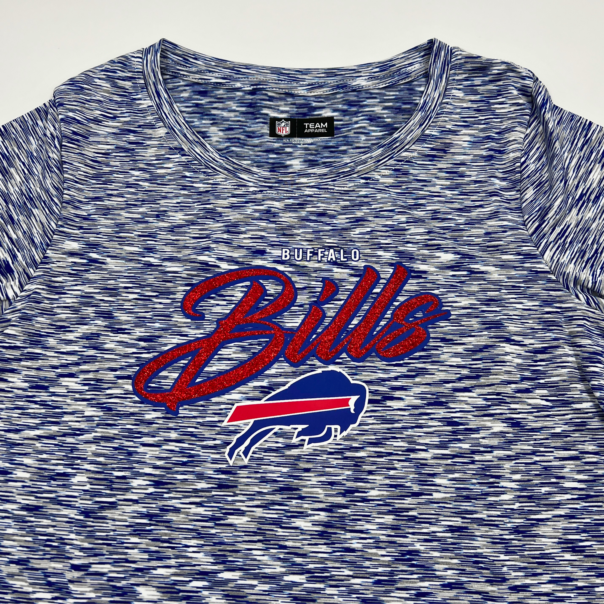 Women&#39;s New Era Buffalo Bills Royal Space Dye Short Sleeve Shirt