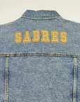 Women's Buffalo Sabres 4Her Blue Denim Cropped Jacket