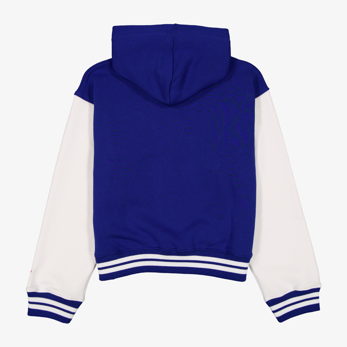 Women's New Era Buffalo Bills Royal &amp; Cream Cropped Varsity Hooded Jacket