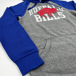 Buffalo Bills Retro Logo Gray & Blue Hoodie