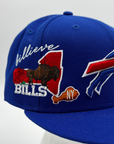 New Era Bills 9FIFTY With State, Bison, & Chicken Wing Icon Royal Hat