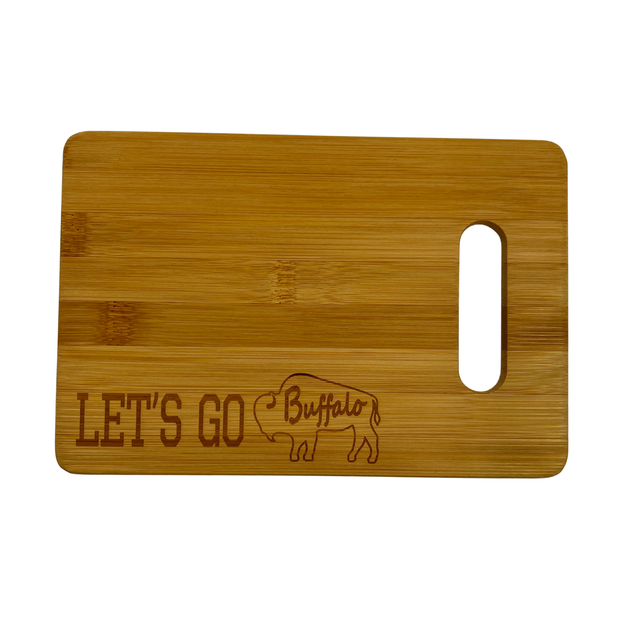 Let's Go Buffalo Small Bamboo Cutting Board