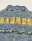 Women's Buffalo Sabres 4Her Blue Denim Cropped Jacket