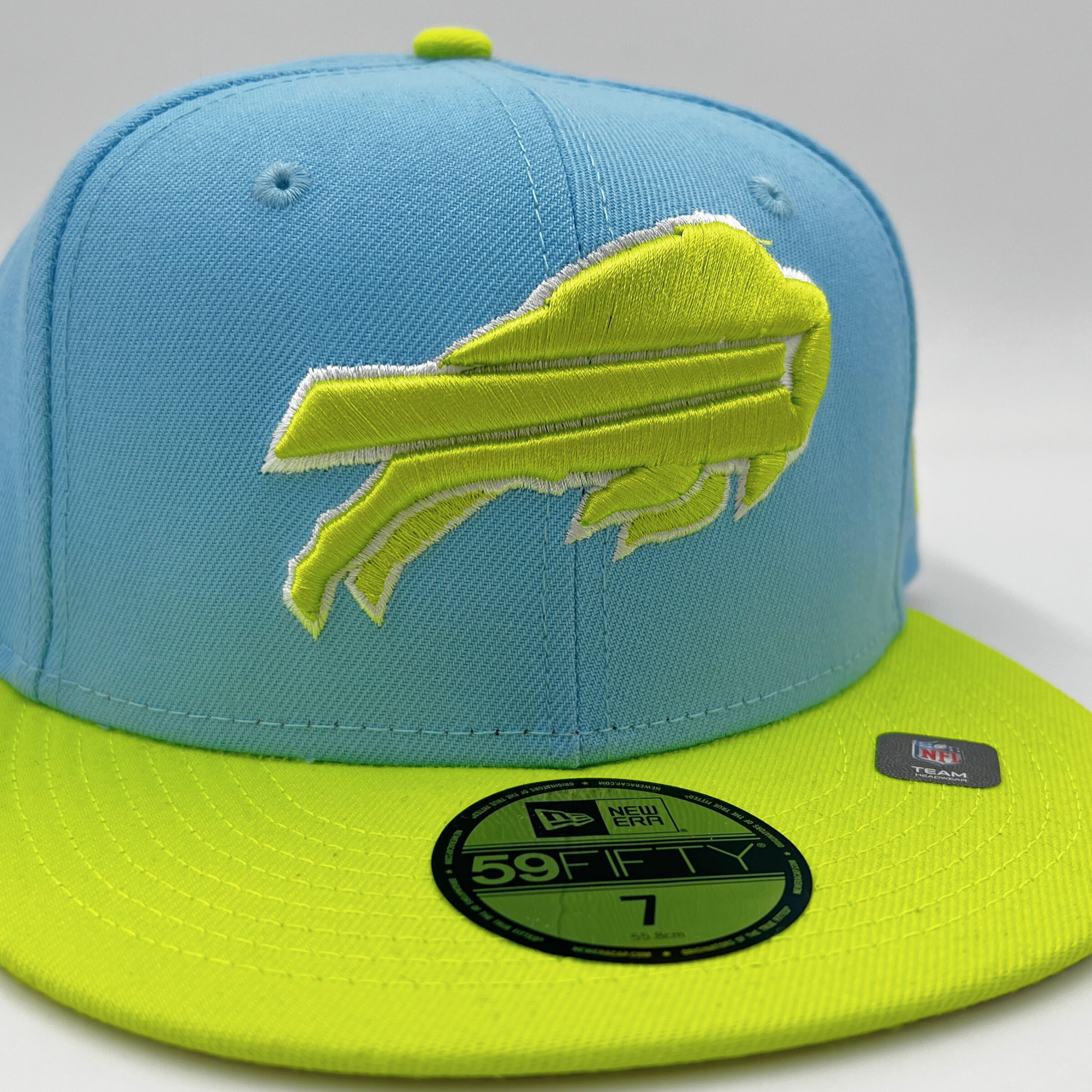 New Era Bills 59Fifty Light Blue &amp; Lime 2023 Colorpack Fitted Hat