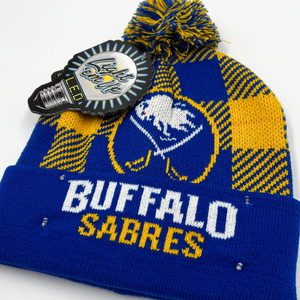 Buffalo Sabres Plaid Light Up Winter Hat