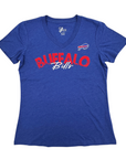 Women's Buffalo Bills 4 Her Heather Blue V-Neck Shirt