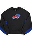 Women's New Era Bills Primary Logo Black Balloon Sleeve Crewneck