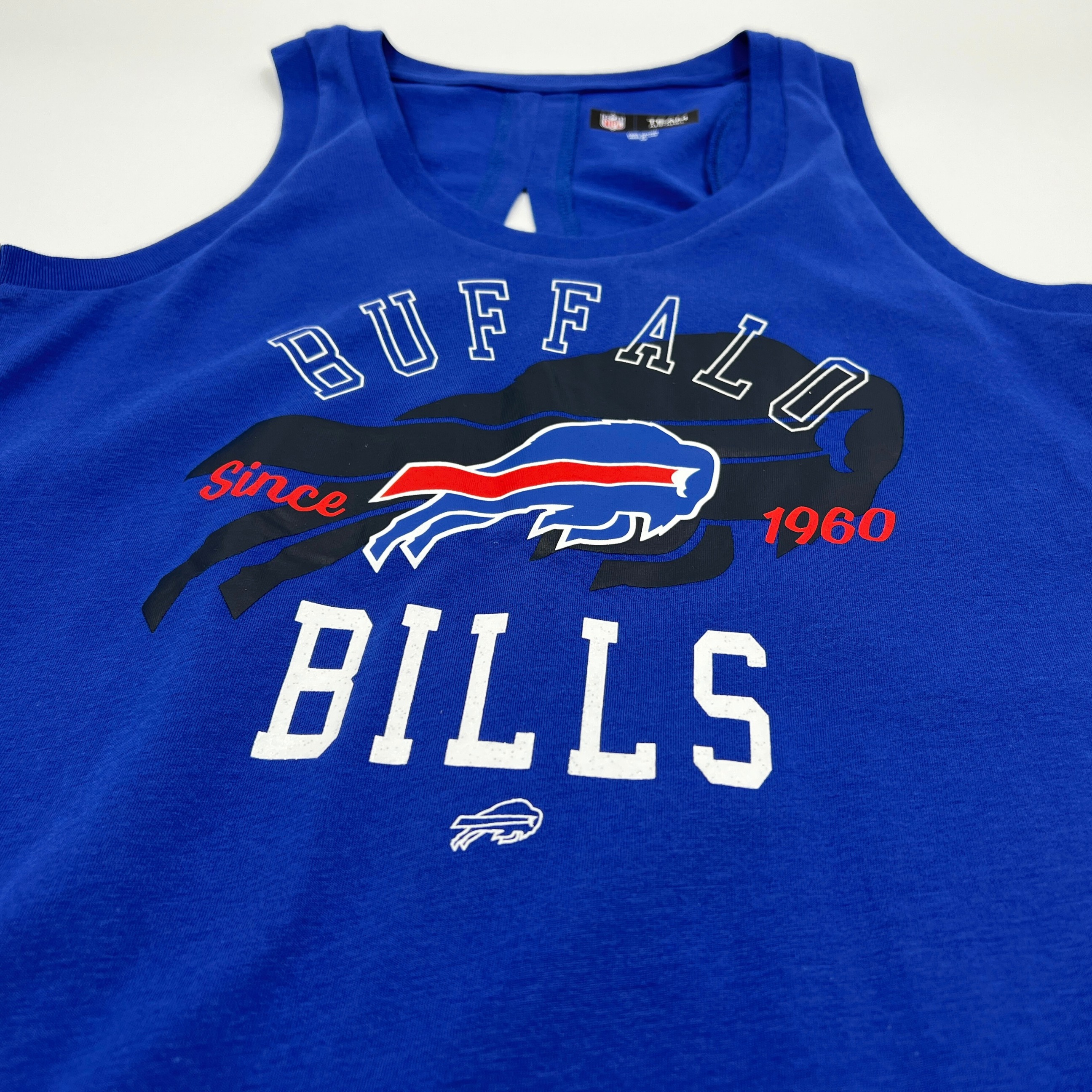 Women's New Era Bills Football Royal & White Tank Top