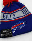 Youth New Era Buffalo Bills Royal With Gray Stripe Knit Hat