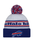 Youth New Era Bills White & Royal Knit Pom