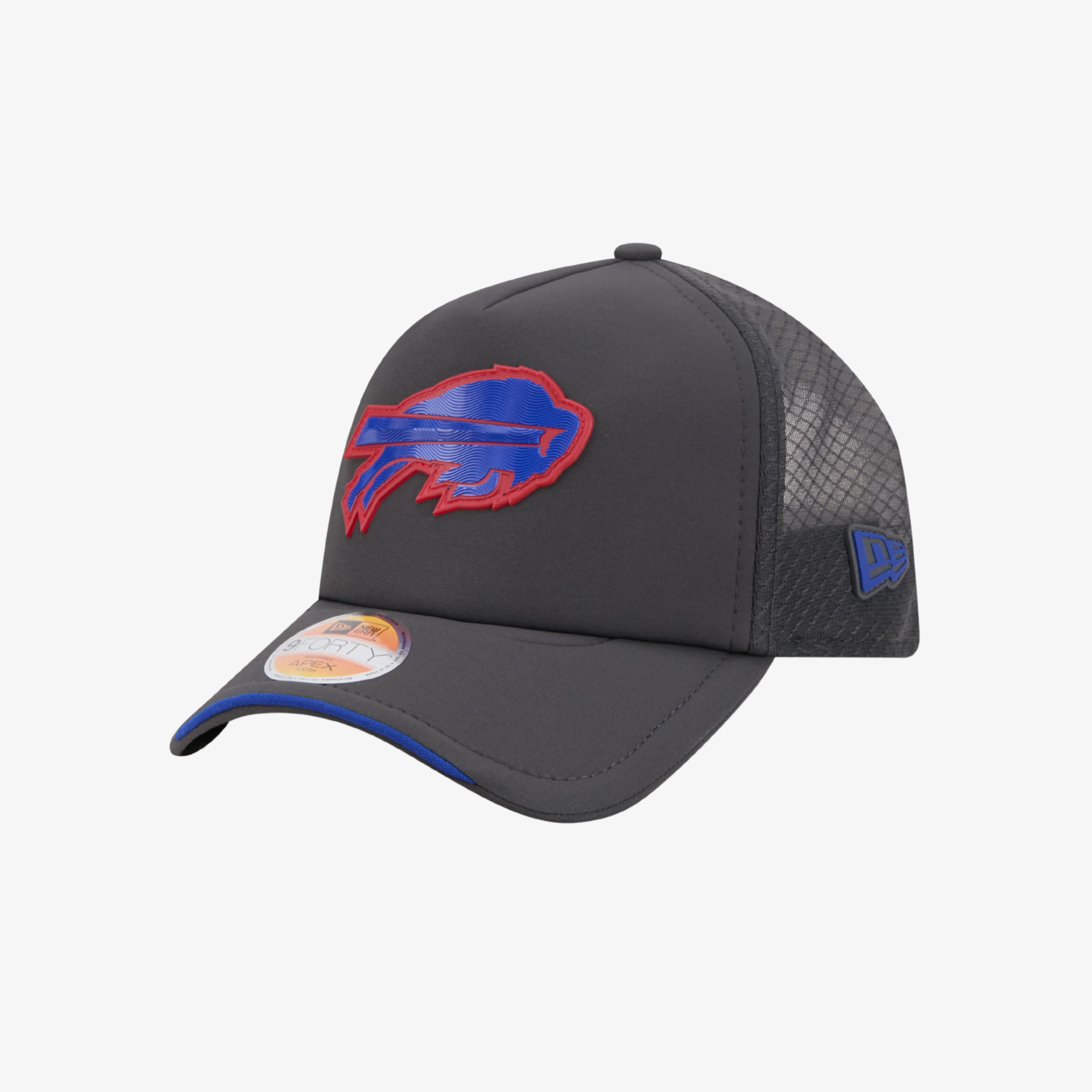 Youth New Era 9FORTY Buffalo Bills 2026 Sideline Dark Gray Adjustable Apex