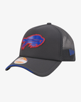 Youth New Era 9FORTY Buffalo Bills 2026 Sideline Dark Gray Adjustable Apex