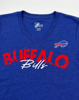 Women's Buffalo Bills 4Her Heather Blue V-Neck Shirt