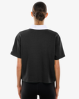 New Era Women's Buffalo Bills Black Rose Cropped Rugby Polo