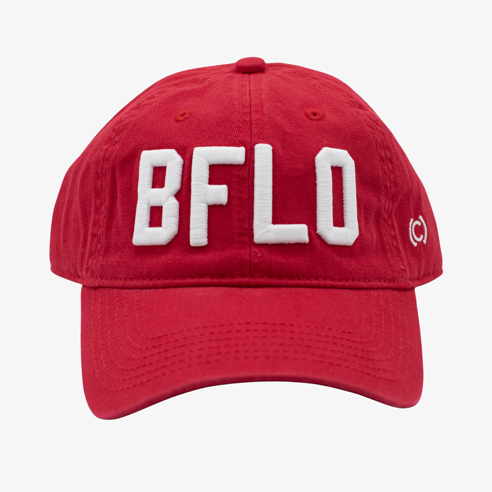 Red cap with 'BFLD' text on a white background